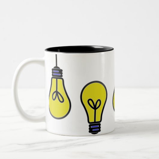 Lightbulb Idee-ontwerp Tweekleurige Koffiemok (Links)