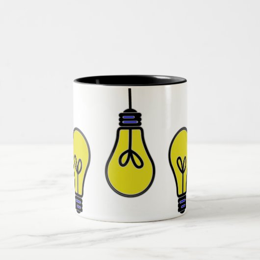 Lightbulb Idee-ontwerp Tweekleurige Koffiemok (Center)