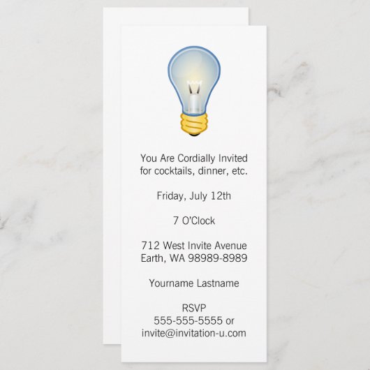 Lightbulb Kaart (Voorkant / Achterkant)