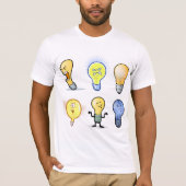 Lightbulb karakters Mannen T-shirt (Voorkant)