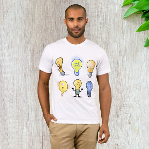Lightbulb karakters Mannen T-shirt