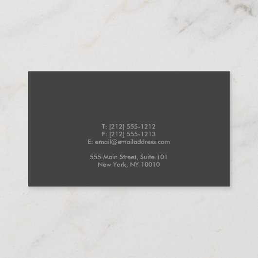 LIGHTBULB LOGO nr. 2 Visitekaartje (Achterkant)