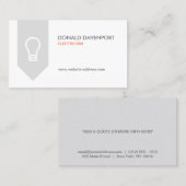 LIGHTBULB LOGO voor ELEKTRICIEN Visitekaartje (Voorkant / Achterkant)