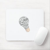 lightbulb met typografie die creativiteit viert muismat (Met muis)