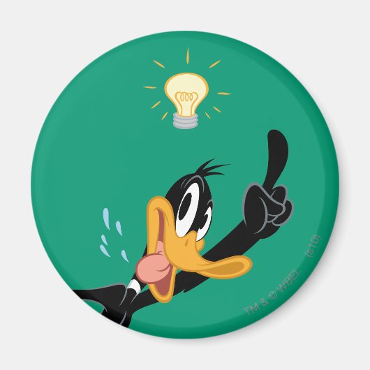 Lightbulb over DAFFY DUCK™'s Head Magneet (Voorkant)