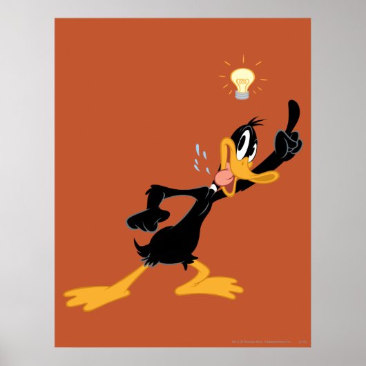 Lightbulb over DAFFY DUCK™'s Head Poster (Voorkant)