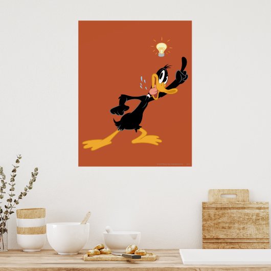 Lightbulb over DAFFY DUCK™'s Head Poster (Keuken)