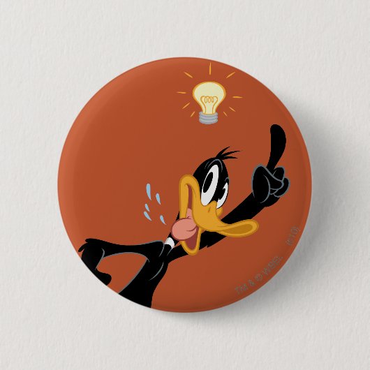 Lightbulb over DAFFY DUCK™'s Head Ronde Button 5,7 Cm (Voorkant)