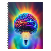 Lightbulb Rainbow Brain Notitieboek (Voorkant)