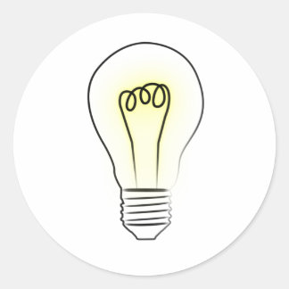 Lightbulb Ronde Sticker