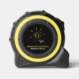 Lightbulb schets ontwerp, elektricien rolmaat