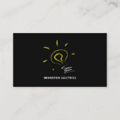 Lightbulb schets ontwerp, elektricien visitekaartje (Achterkant)