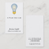 Lightbulb Visitekaartje (Voorkant / Achterkant)
