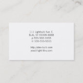 Lightbulb Visitekaartje (Achterkant)