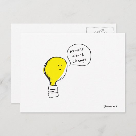 lightbulbbriefkaart briefkaart (Voorkant / Achterkant)