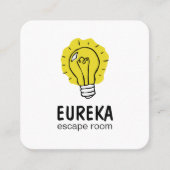 Lightbulbidee Vierkante Visitekaartje (Voorkant)