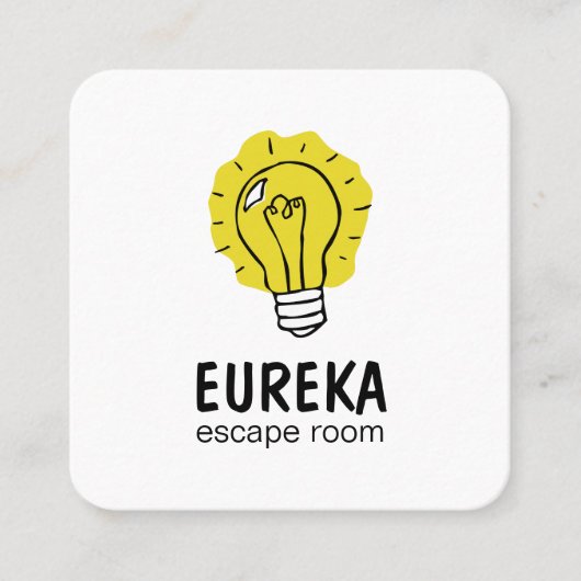 Lightbulbidee Vierkante Visitekaartje (Voorkant)
