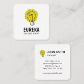 Lightbulbidee Vierkante Visitekaartje (Voorkant / Achterkant)