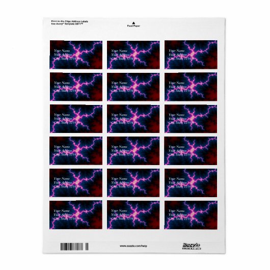 Lightcleave Etiket (Full Sheet)