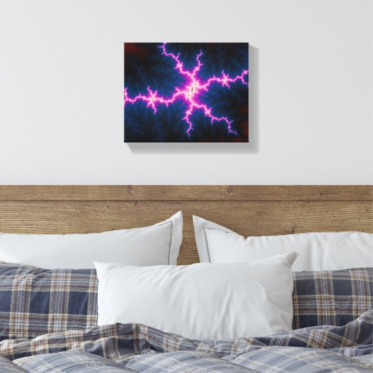 Lightcleave - Fractal Art Canvas Afdruk (Insitu (Slaapkamer))