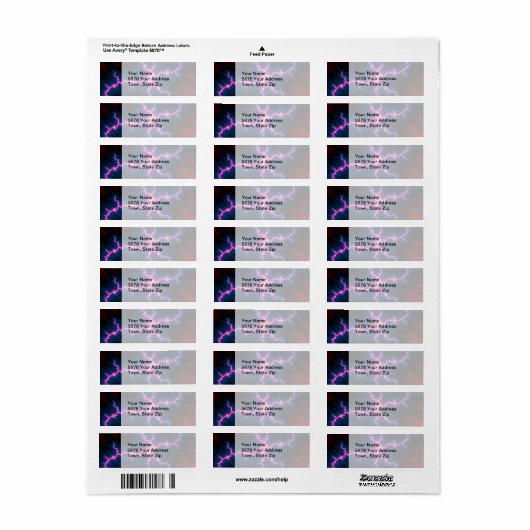 Lightcleave - Fractal Art Etiket (Full Sheet)