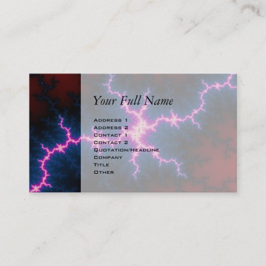 Lightcleave - Fractal Art Visitekaartje (Voorkant)