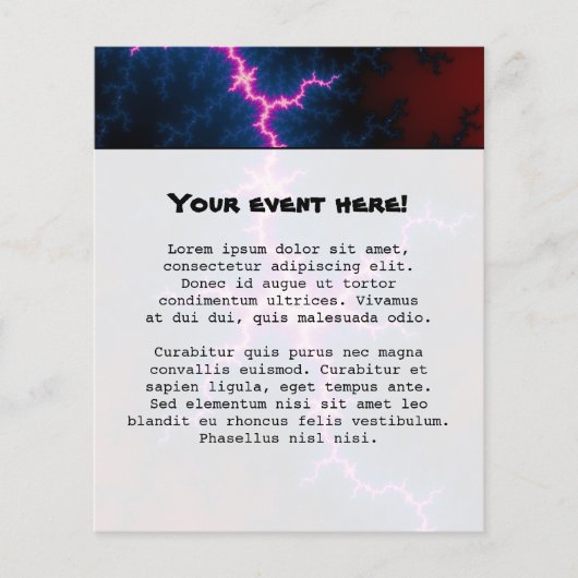 Lightcleave - Fractale Kunst Flyer (Voorkant)