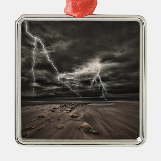 Lightening Strike-Ornament Metalen Ornament (Voorkant)