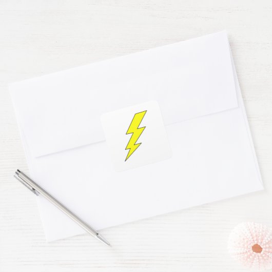 LIGHTENTIEBOLT VIERKANTE STICKER (Envelop)