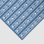 Lighter Blue Bone Inlay Floral Border Decoupage  Tissuepapier (Detail)