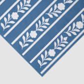 Lighter Blue Bone Inlay Floral Border Decoupage Tissuepapier (Detail)