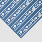 Lighter Blue Bone Inlay Floral Border Decoupage Tissuepapier (Detail)