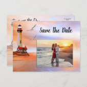 Lighthouder slaat de Datum Fotokaart op Aankondigingskaart (Voorkant / Achterkant)