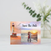 Lighthouder slaat de Datum Fotokaart op Aankondigingskaart (Staand voorkant)