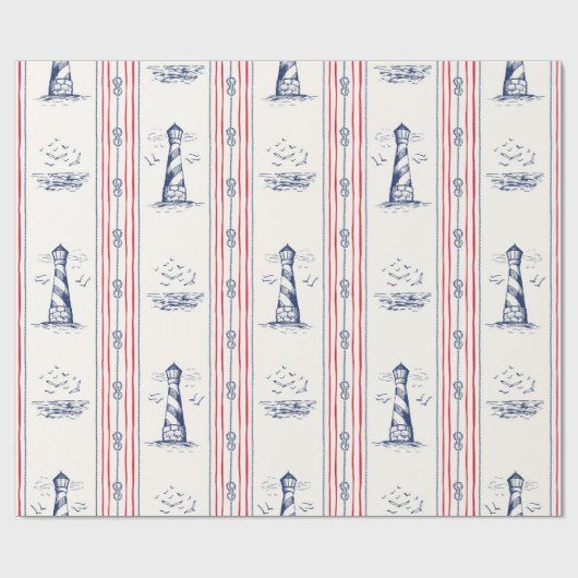 Lighthouderpatroon Cadeaupapier (Vlak)