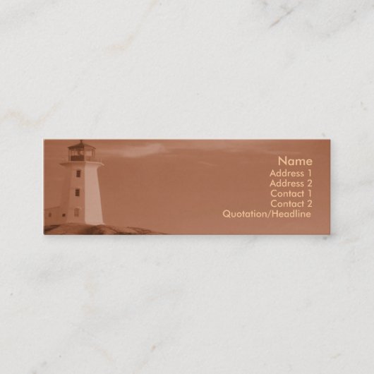 Lighthoudingsprofielkaart Mini Visitekaartje (Voorkant)