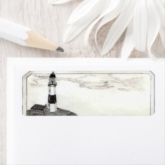 Lighthouse-adreslabel, klein etiket (Insitu)