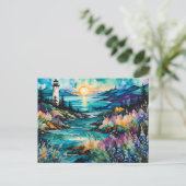 Lighthouse Bay Mountain Wildflower Garden Briefkaart (Staand voorkant)