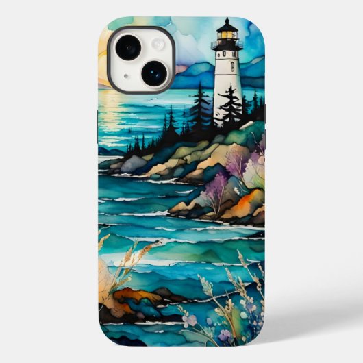 Lighthouse Bay Mountain Wildflower Garden Case-Mate iPhone Case (Achterkant)