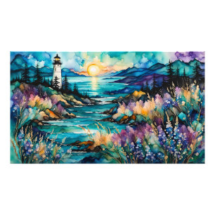 Lighthouse Bay Mountain Wildflower Garden Foto Afdruk