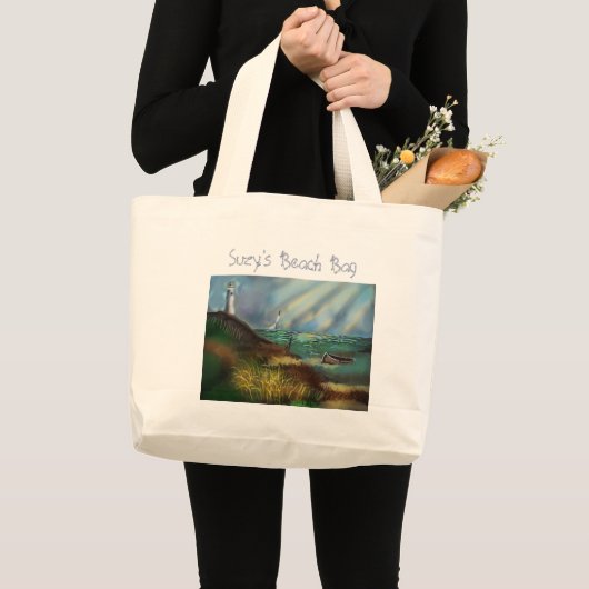 Lighthouse Beach Bag Grote Tote Bag (Voorkant (product))