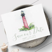Lighthouse Beach bruiloft in Florida Save The Date