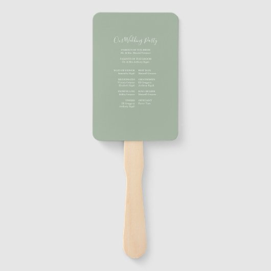 Lighthouse Beach huwelijksprogramma Handwaaier (Achterkant)