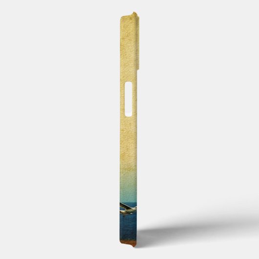 Lighthouse Beach Scene Monogram IPAD Case (Achterkant / Rechts)