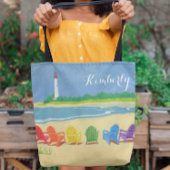 Lighthouse Beach Stoelen gepersonaliseerd Tote Bag