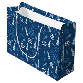 Lighthouse Beach Waterverf Handgeschilderd Outdoor Groot Cadeauzakje