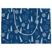 Lighthouse Beach Waterverf Handgeschilderd Outdoor Groot Cadeauzakje (Achterkant)