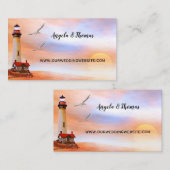 Lighthouse Beach Wedding Website Visitekaartje Informatiekaartje (Voorkant / Achterkant)