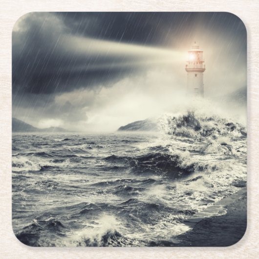Lighthouse Beacon Kartonnen Onderzetters (Voorkant)
