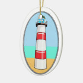 Lighthouse Beacon Keramisch Ornament (Links)